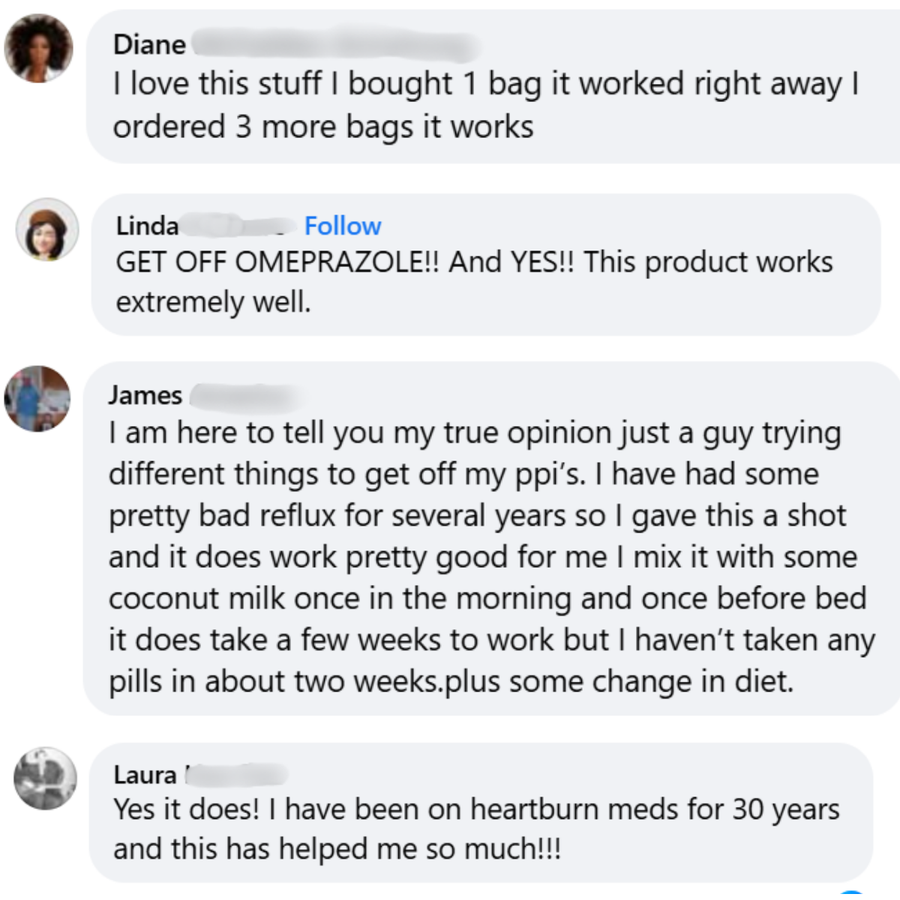 Customer review from social media